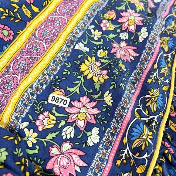 R. Vivimos Dress Womens 2XL Multi-Color Floral Print Long-Sleeve Midi A-Line - Picture 8 of 10